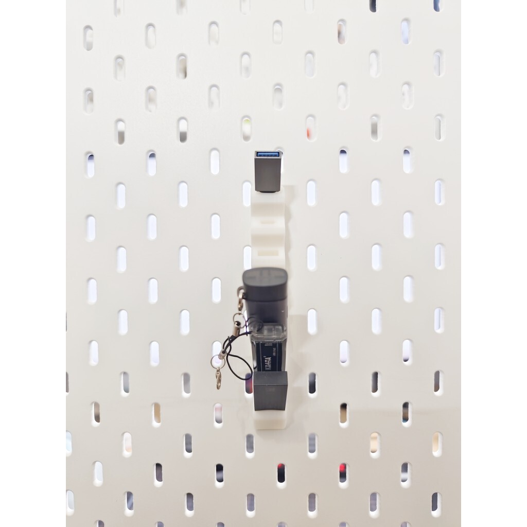 宜家SKADIS 斯考迪斯 宜家洞洞板配件 竖条USB&type-c U盘支架