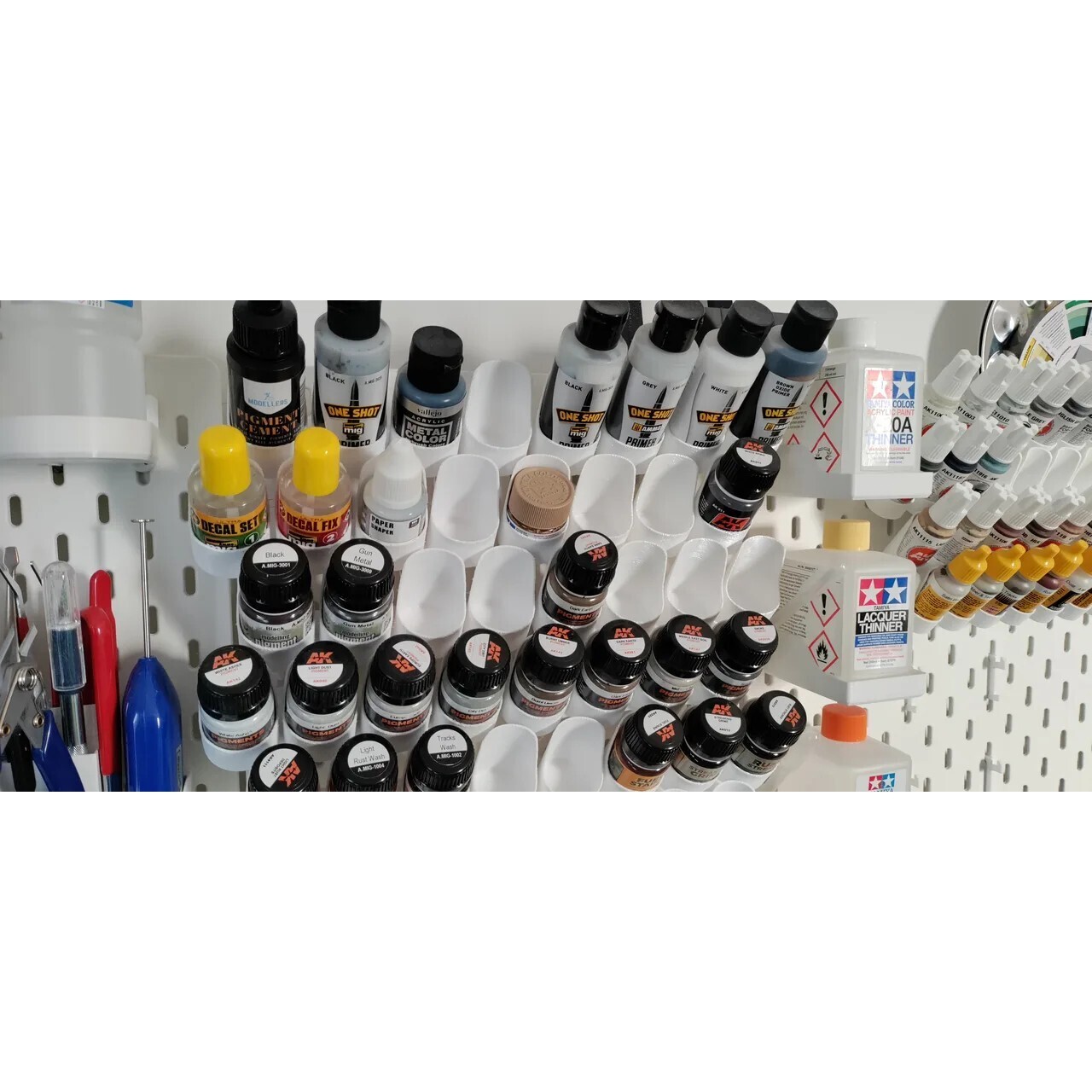 适用宜家SKADIS 斯考迪斯 宜家洞洞板配件 AK 17/35ml x16瓶支架