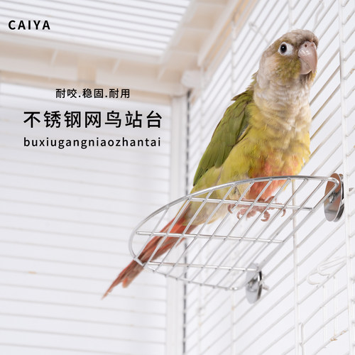 鹦鹉专用不锈钢半圆站台