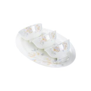 景德镇骨瓷餐具套装清雅名媛58头陶瓷釉下彩餐具碗盘套装乔迁礼品