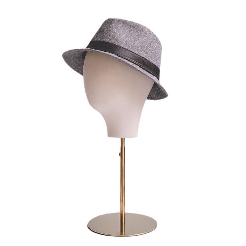 新假款可插子针麻布头包布成人头模模帽展示架发模特帽子收LWB纳