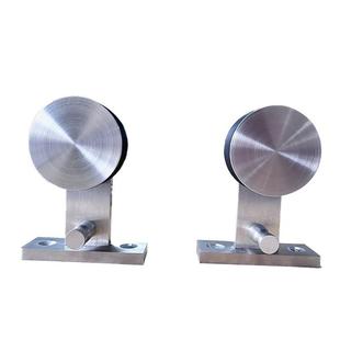 不锈钢T型谷仓门吊轨移动门静音导轨五金配件推拉门轨道吊轮滑轮