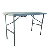 户外野营折叠桌对折会议吹塑桌绿色野战训练行军餐桌