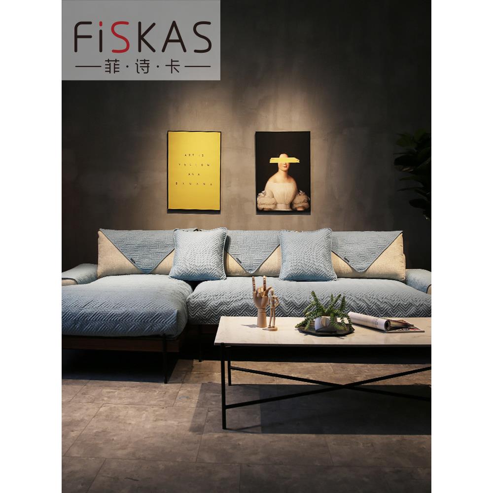 北欧LOF发工业风KLF005四季通用沙垫纯罩色简约双面全棉布艺套全