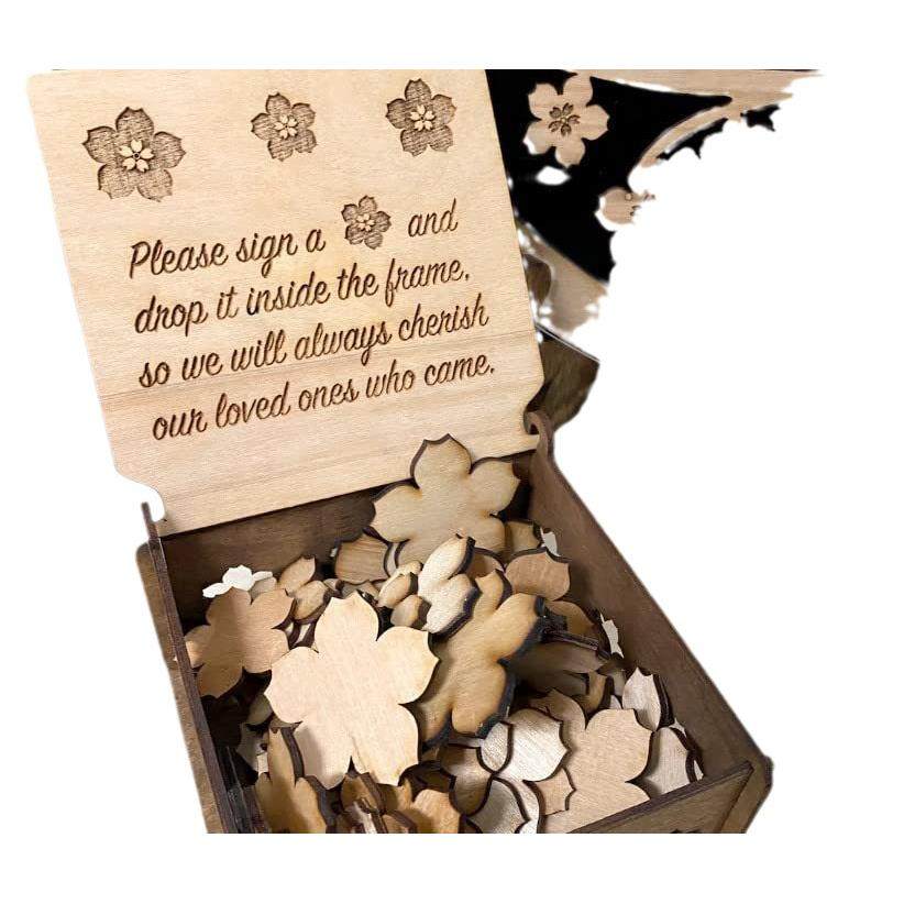 签到台樱花树森系婚礼创意签名册婚礼留言箱指纹树木片婚礼签到框,节庆用品/礼品,陪嫁用品套装,淘宝优惠券,粉丝福利购,淘宝优惠卷