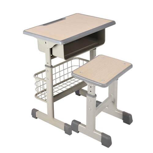 中小学生单人可升降儿童学习桌椅学校教室辅导培训班课桌椅