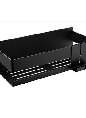 卫生间置物架304不锈钢哑黑色简约免打孔家用浴室柜收纳