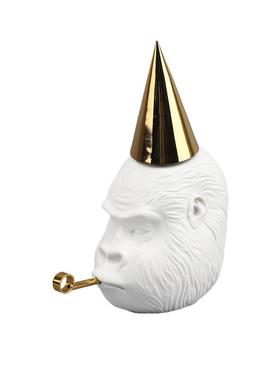 北欧创意吹卷哨猩猩动物雕塑摆件客厅玄关酒店桌面电视柜家居饰品