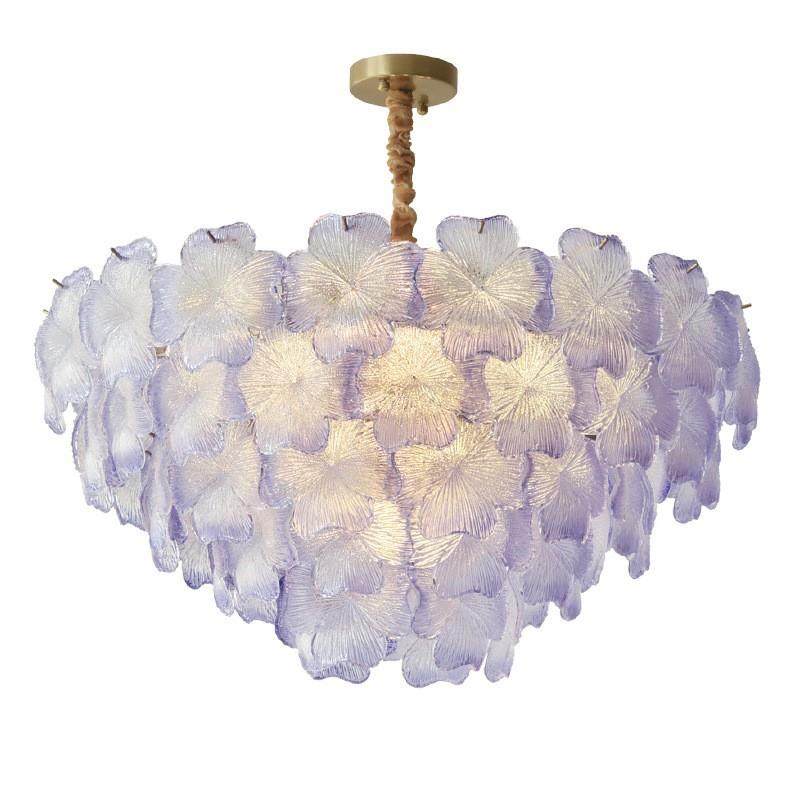 极简客厅吊灯法式轻奢水晶灯网红创意贝壳玻璃大气主卧室餐厅灯具