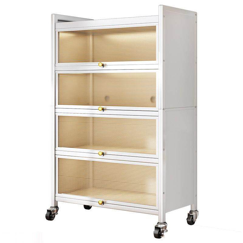 置物架厨房带门小户型橱柜子收纳碗碟电器加宽加高厨房置物柜落地