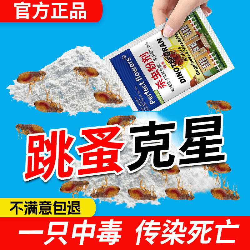 跳蚤药家用蟑螂非无毒跳骚杀虫剂杀跳蚤用除去灭防驱虱子臭虫药粉