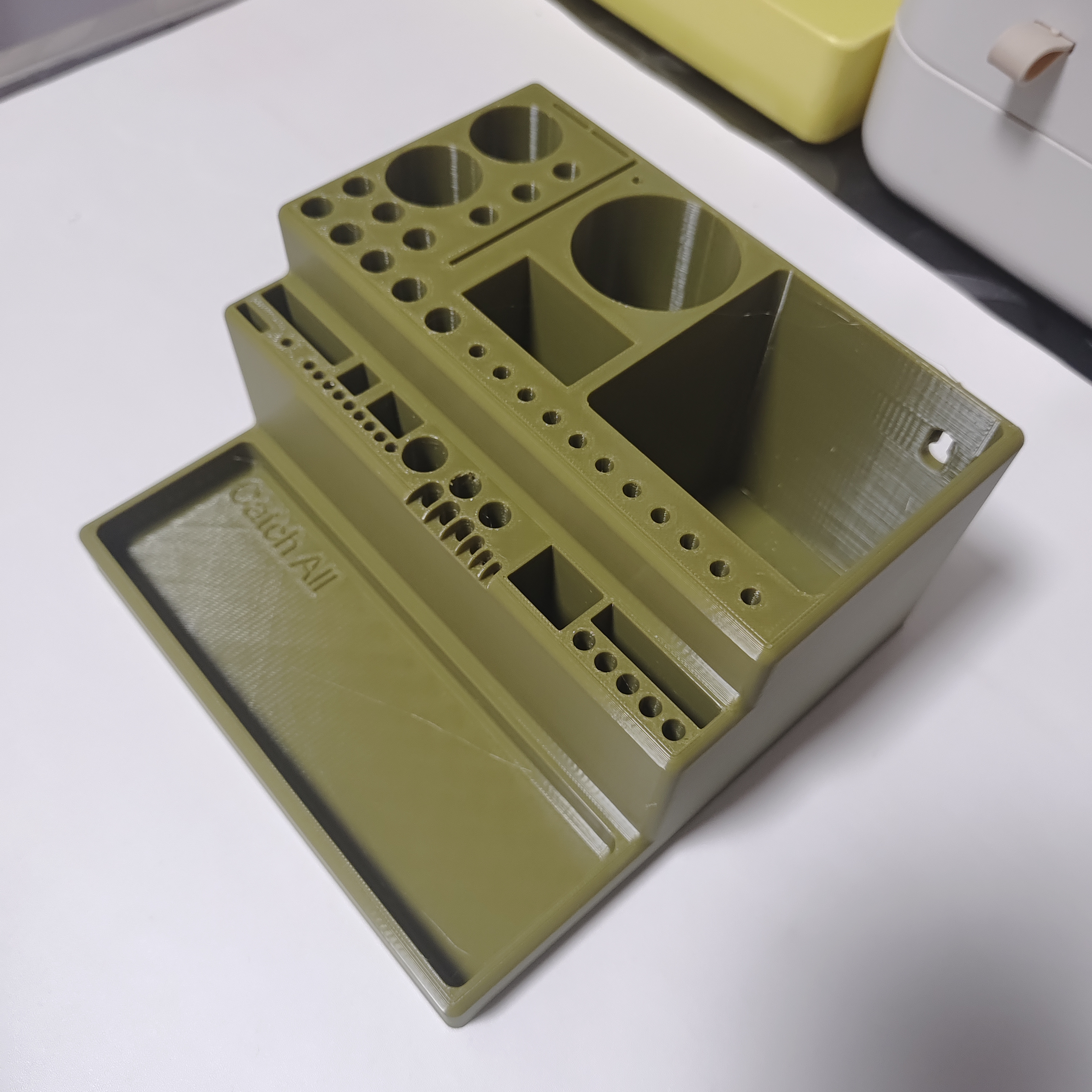 桌面工具收纳盒3D打印桌面整理收纳架皮具手表手机维修收纳架