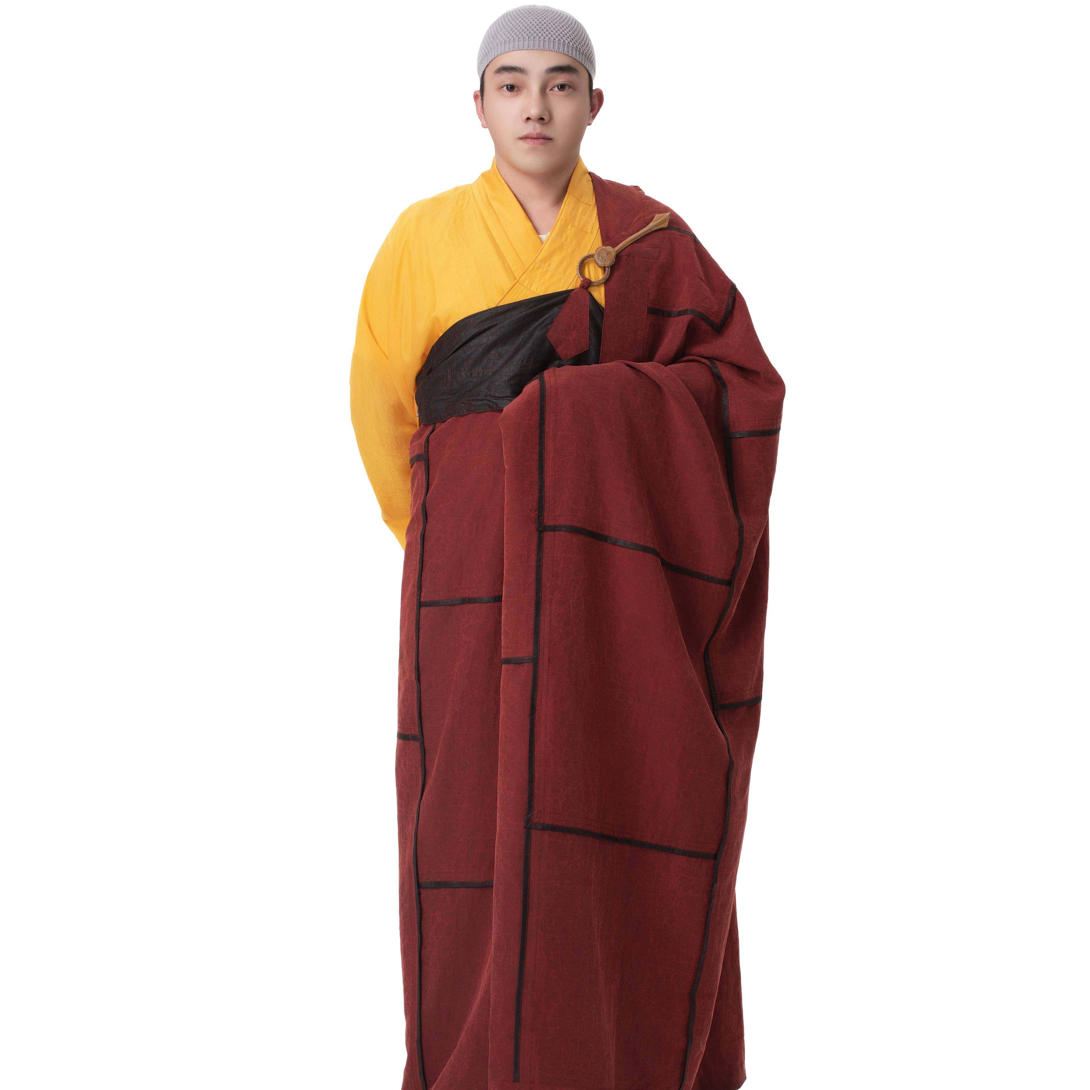 新款僧服香云纱大叶七衣四季袈裟高档僧衣海青搭衣出家人祖衣僧袍