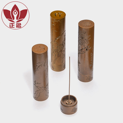 庆松堂苏工铜炉名家胡庆松制紫铜香筒线香可携式薰香（无证书)