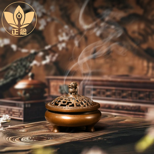 庆松堂苏工铜炉名家胡庆松制鬲式熏炉紫铜复古炉文房摆件禅意熏香