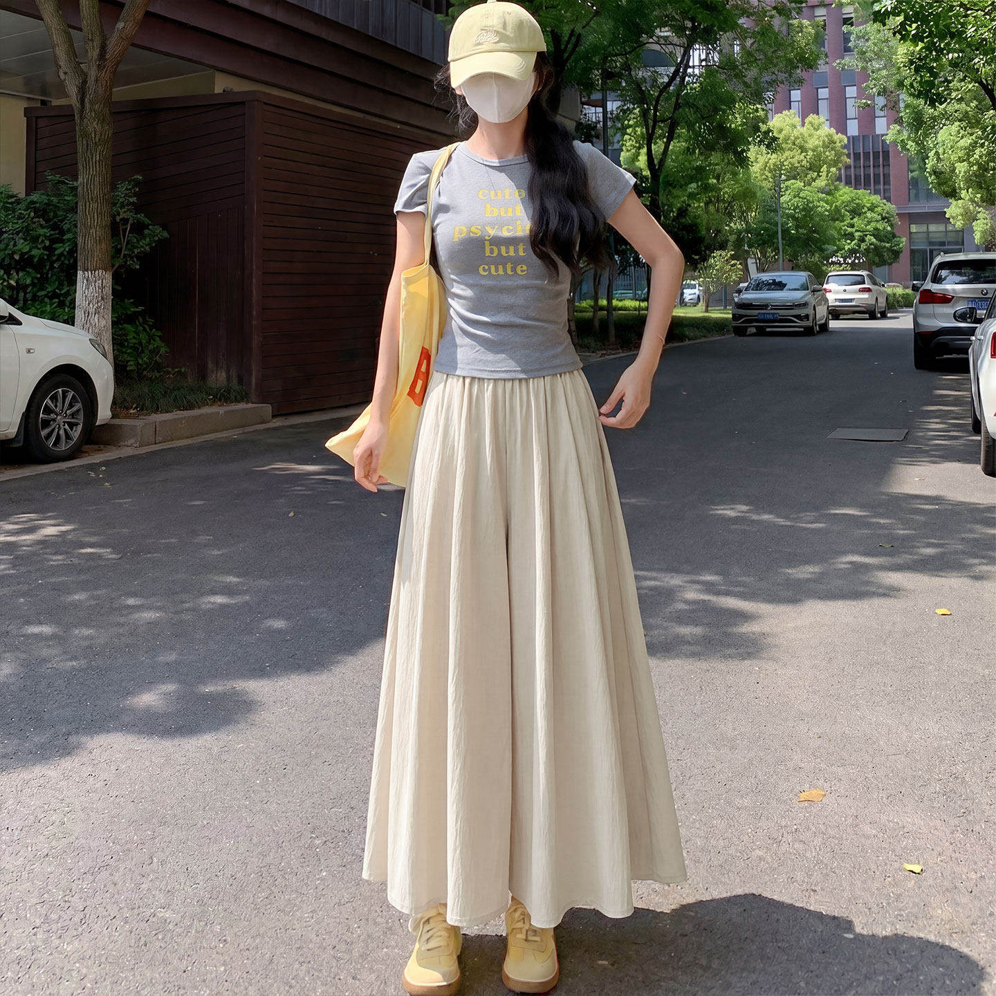 冰丝山本裙裤女款2026新款夏季薄款长裤小个子半身裙休闲阔腿裤子