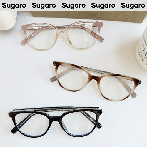 复古猫眼眼镜女防蓝光可配度数