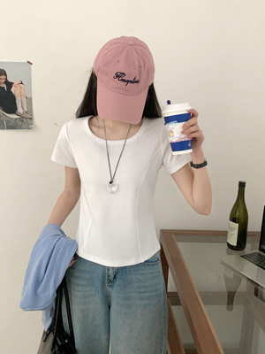 2026春夏季新款外贸单圆领短袖T恤打底衫纯棉圆领修身款XZ8838