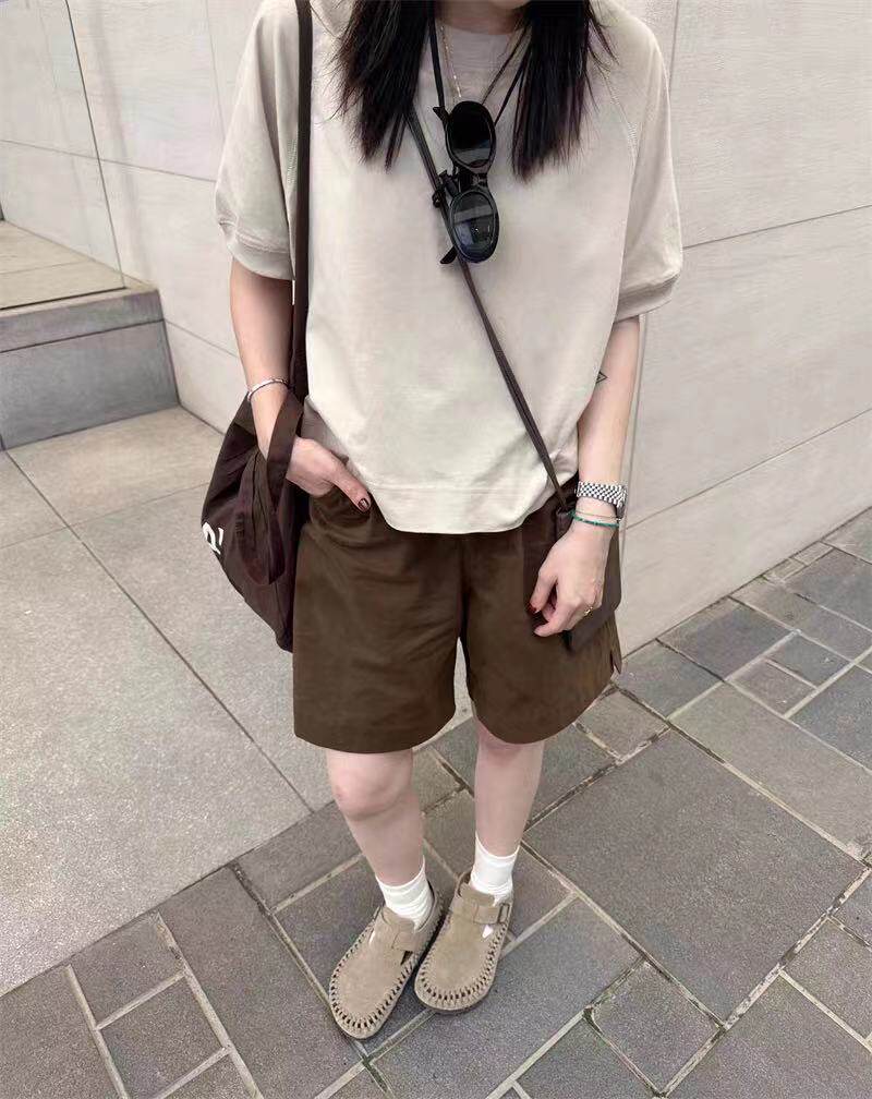 2026新款外贸单女士斜纹磨毛短裤日单短裤kn25068