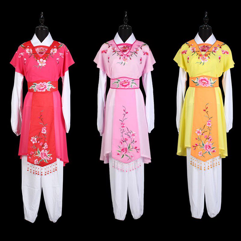 鼎盛服饰越剧黄h梅戏曲服装影视古装花旦宫女寇珠小旦服牡丹丫鬟