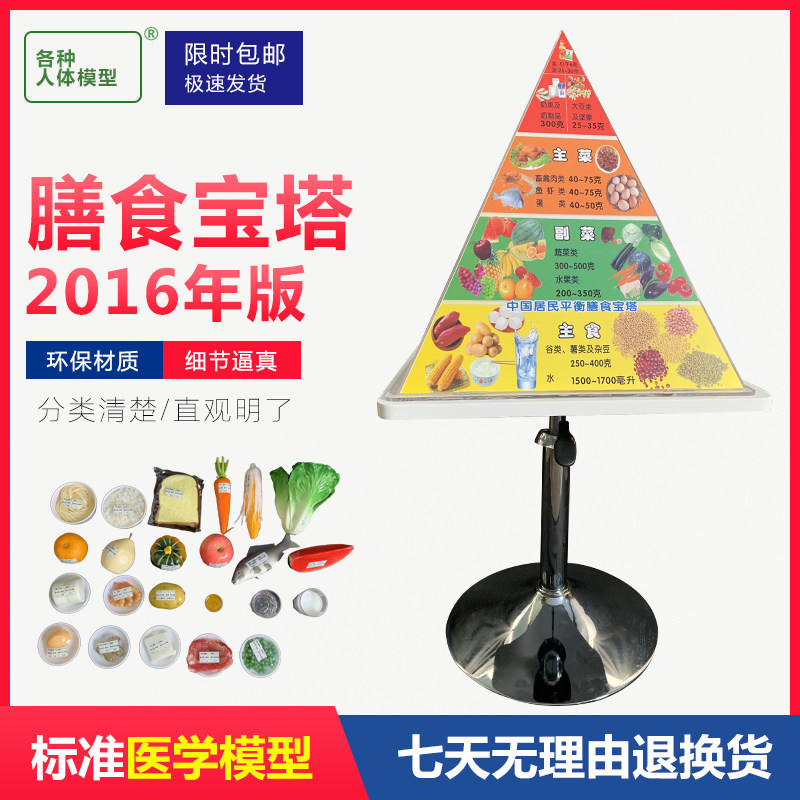 通用中国居民平衡营养指导膳食宝塔模型仿L真食物金字塔交换份模