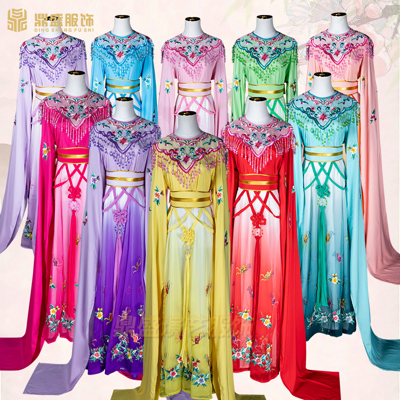 戏曲越剧黄梅戏花旦戏服七仙女丫鬟服装戏曲演出服影视Z剧戏剧服