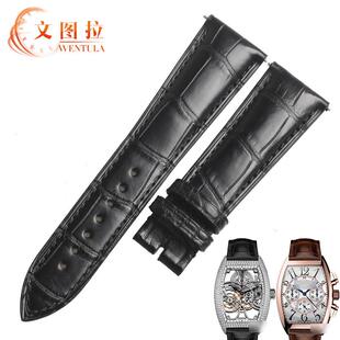文图拉鳄鱼皮表带代用法兰克穆勒FM8880SC专用手表T带皮带男22MM
