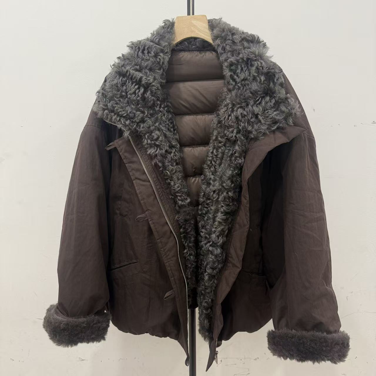 韩系大毛领派克服羽绒服女保暖加厚2025新款90白鹅绒羽绒服