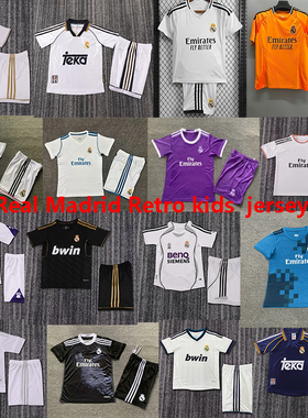 RONALDO Zidane Real Madrid Beckham Raul Retro kids jersey