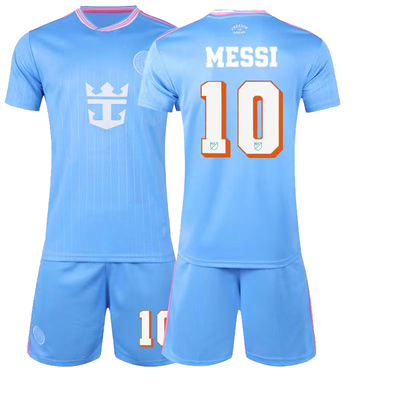 25-26Arrived Inter Miami MESSI SUAREZ kids kit Soccer Jersey