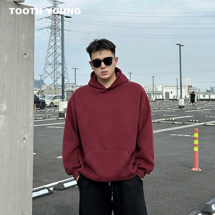 郑一爱穿搭【基础卫衣】重磅420g宽松大码休闲纯色连帽长袖卫衣