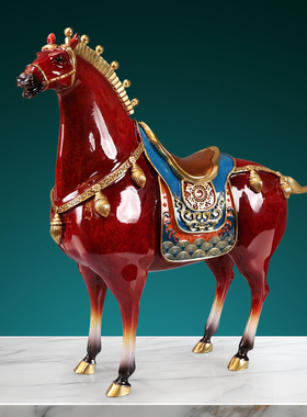 唐将军马摆件全铜马到成功