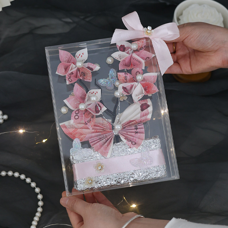 情人节创意手工diy蝴蝶发财树透明相框浪漫生日礼物表白送女朋友