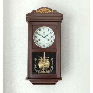 覆古挂钟实木北极星纯铜机芯机械摆钟老式发条钟表家用镇宅风水钟