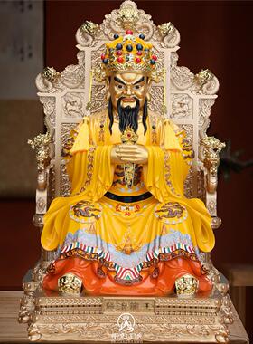 龙五爷神像广济龙王财神像彩绘五爷像五台山树脂财神爷真身摆件