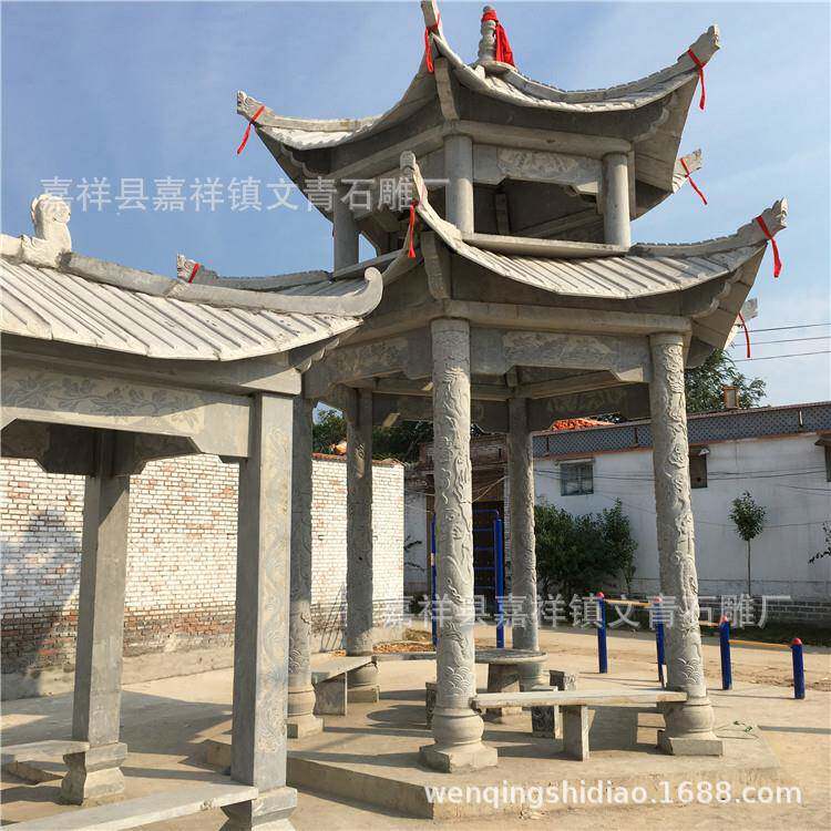供应石凉亭花岗岩景观石亭子公园广场石雕凉亭厂家