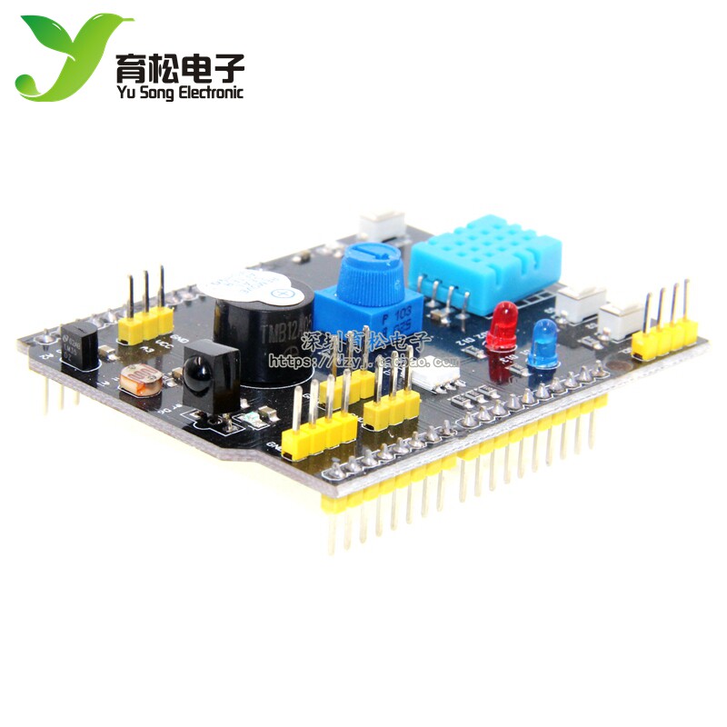 9合一多功能扩展板 DHT11温湿度 LM35温度 蜂鸣器兼容U