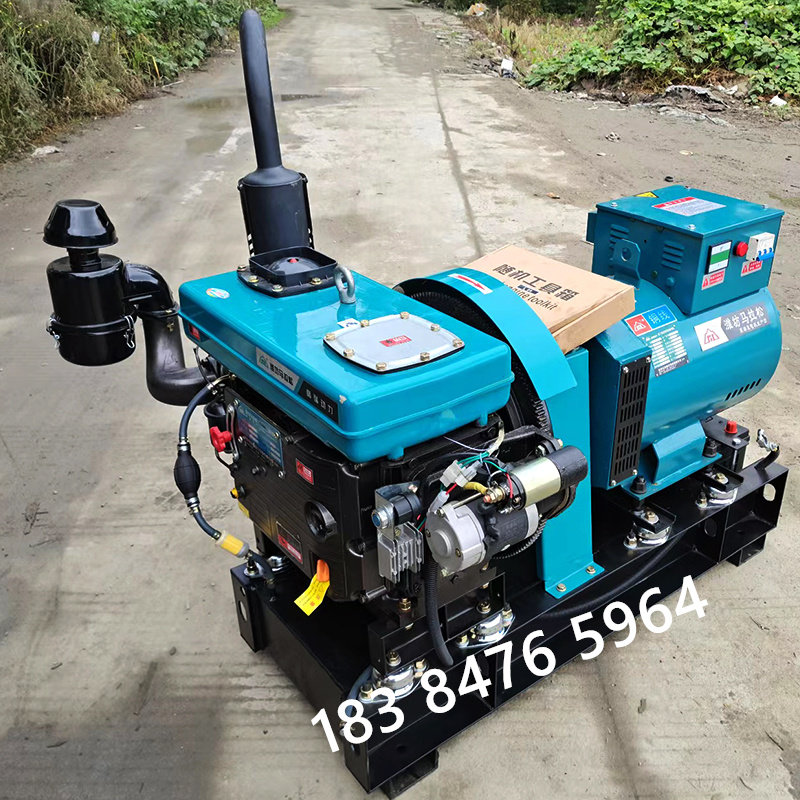 柴油发电机组单缸水冷直联直连小型发电机三相380V220V单相工地用