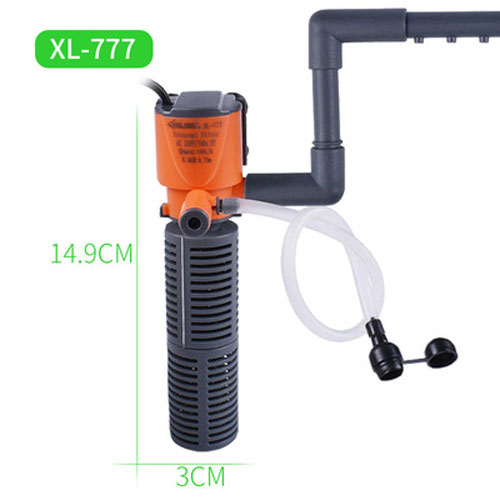 迷你小型金鱼缸过滤器微型水族箱净水内置过滤增氧V泵三合一潜水