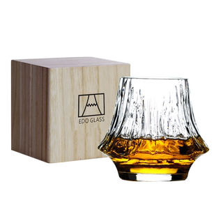 小众艺术家丝雨作品烈焰富士山杯子耐热酒杯威士忌杯日式玻璃杯子