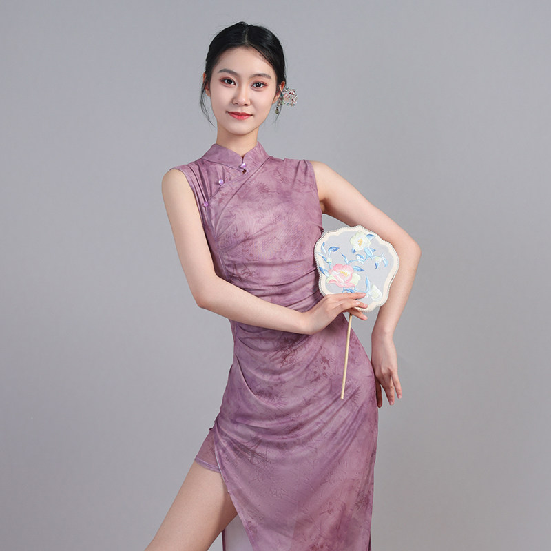 古典舞旗袍舞蹈服花色身