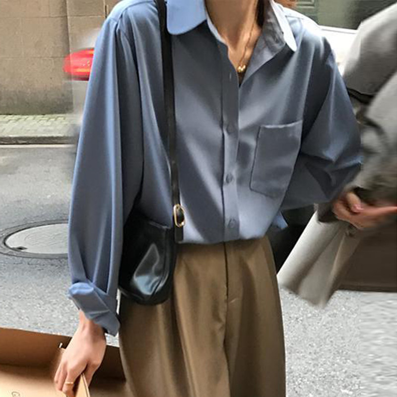 紫色衬衫女春季新款轻通