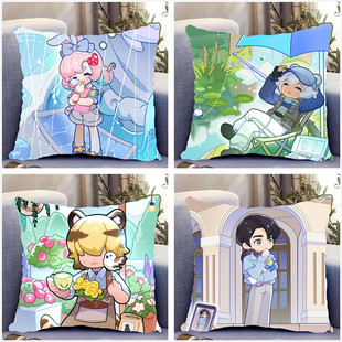 心动小镇周边双面抱枕带枕芯安妮万尼亚布兰克同款二次元礼物定制