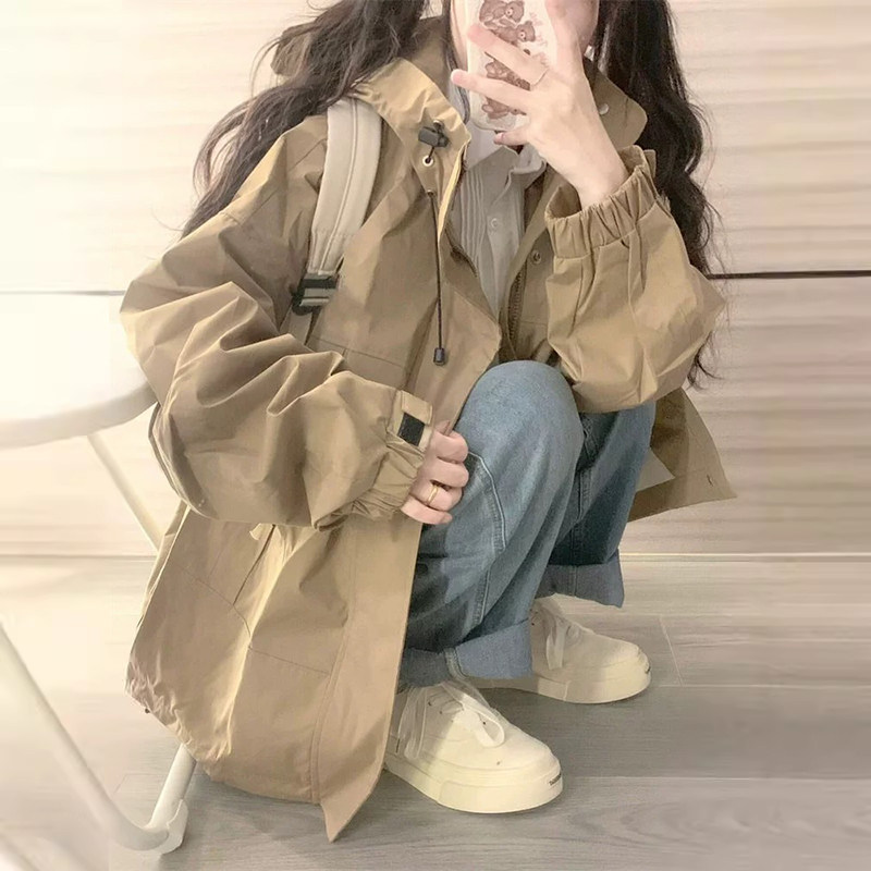 女款美式工装风衣外套20