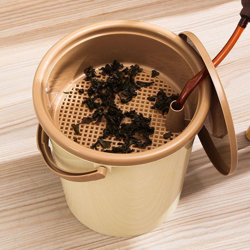 功夫茶渣桶茶桶塑料废水桶茶具配件茶台垃圾桶家用排水桶茶叶