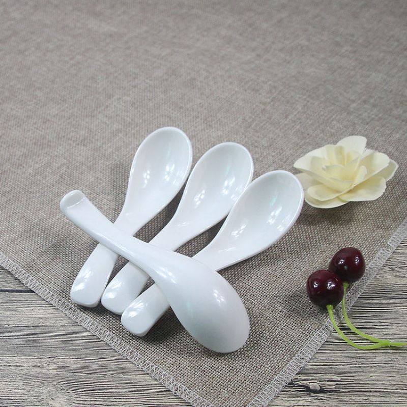 勺子30个7006勺密胺仿瓷塑料酒店饭店米饭汤粥勺白色带勾小勺子厂,餐饮具,调羹/饭勺,淘宝优惠券,粉丝福利购,淘宝优惠卷