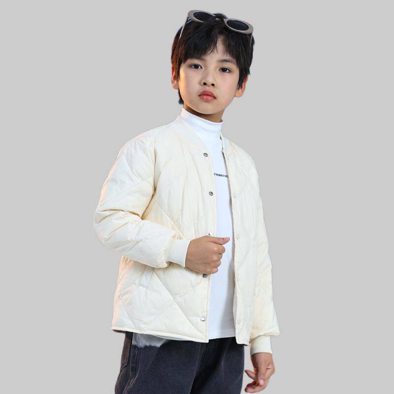 儿童羽丝绒服内胆轻薄男女童中大童小孩学生校服神器内搭保暖冬季
