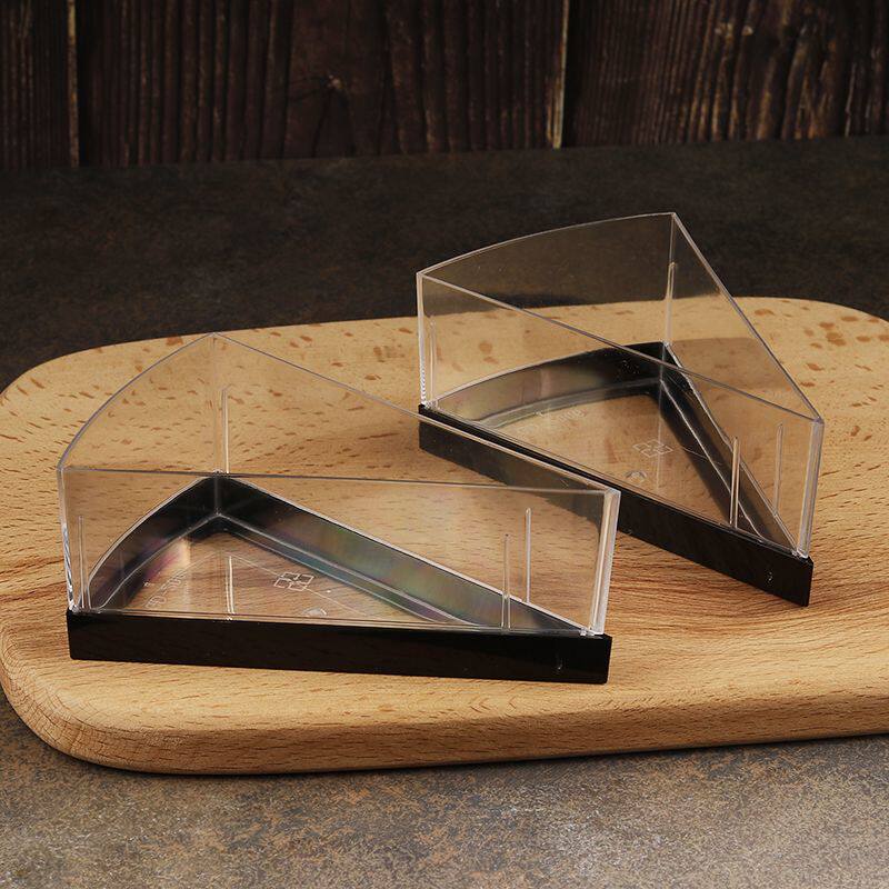 三角慕斯杯千层盒8寸9寸冰淇淋蛋糕切件一次性甜点杯带盖布丁杯子