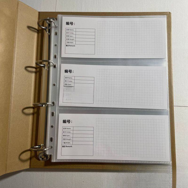 4透明袋活页本纺织布料样本册皮革辅料产品样品展示册服装色卡本