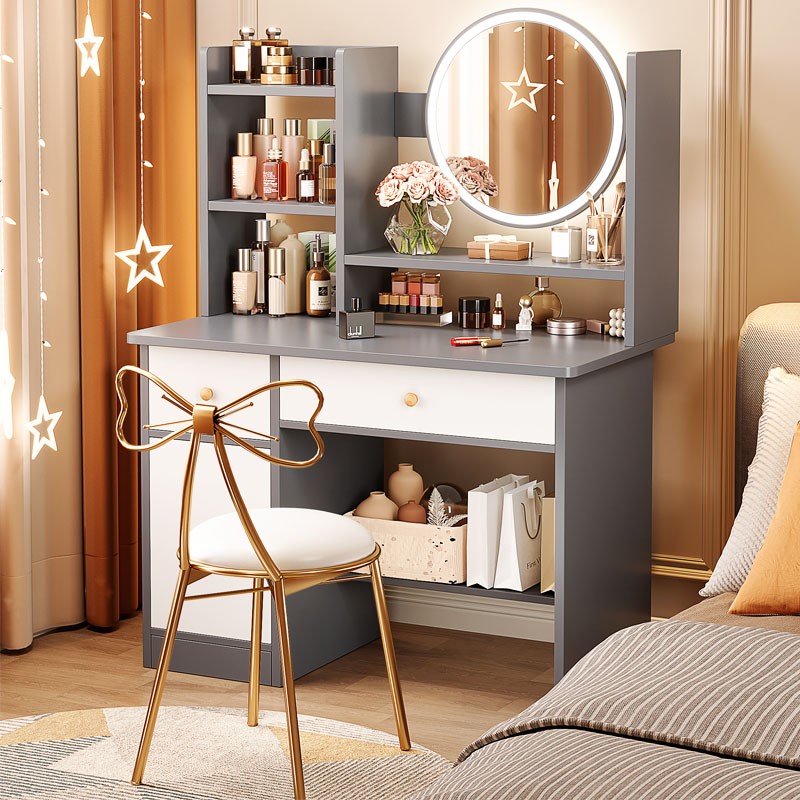 梳妆台卧室现代简约化妆收纳柜一体书桌小户型主卧ins风化妆重吴